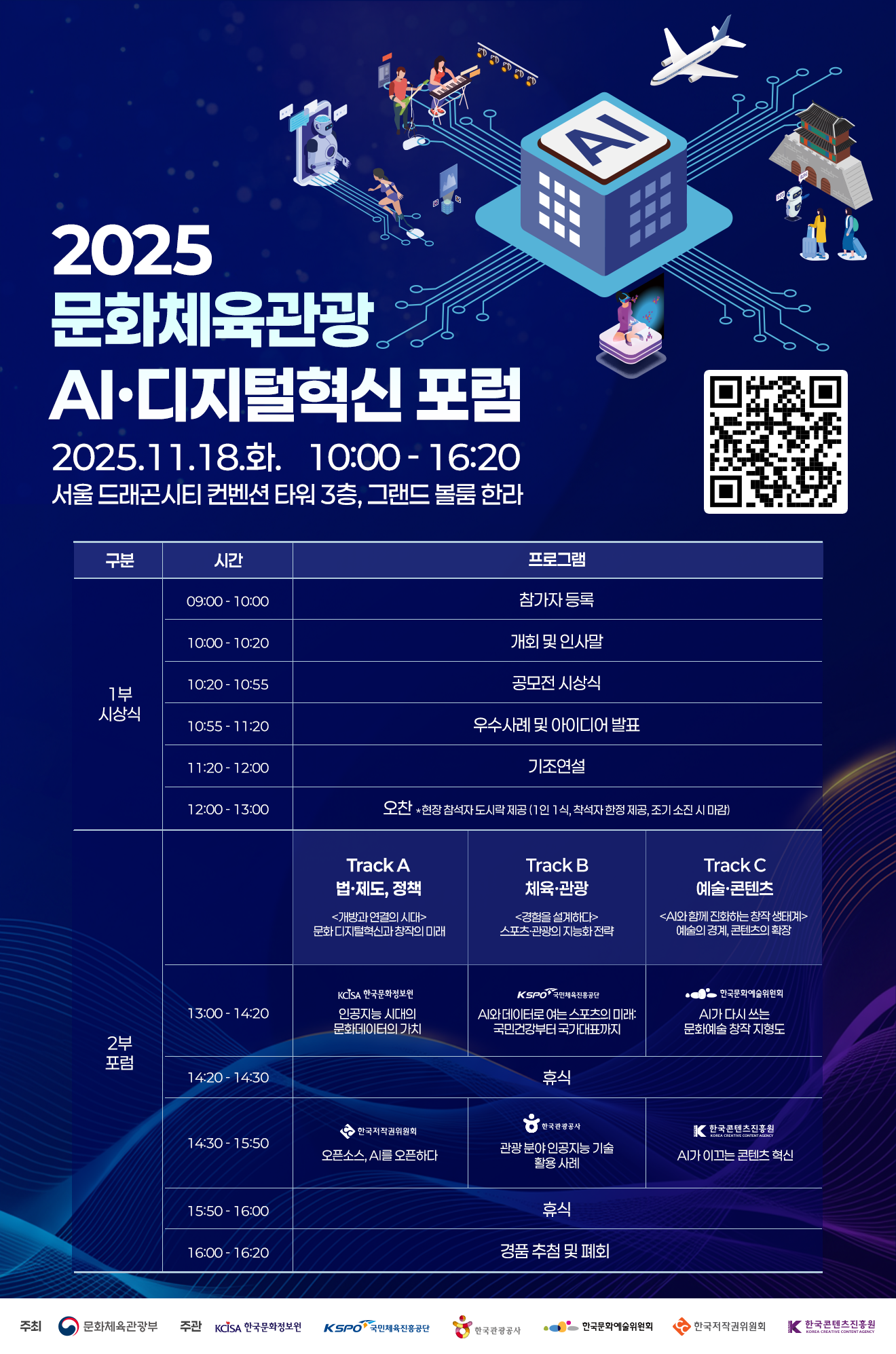 2025 문화체육관광 AI·디지털혁신 포럼 참석 접수 시작 안내